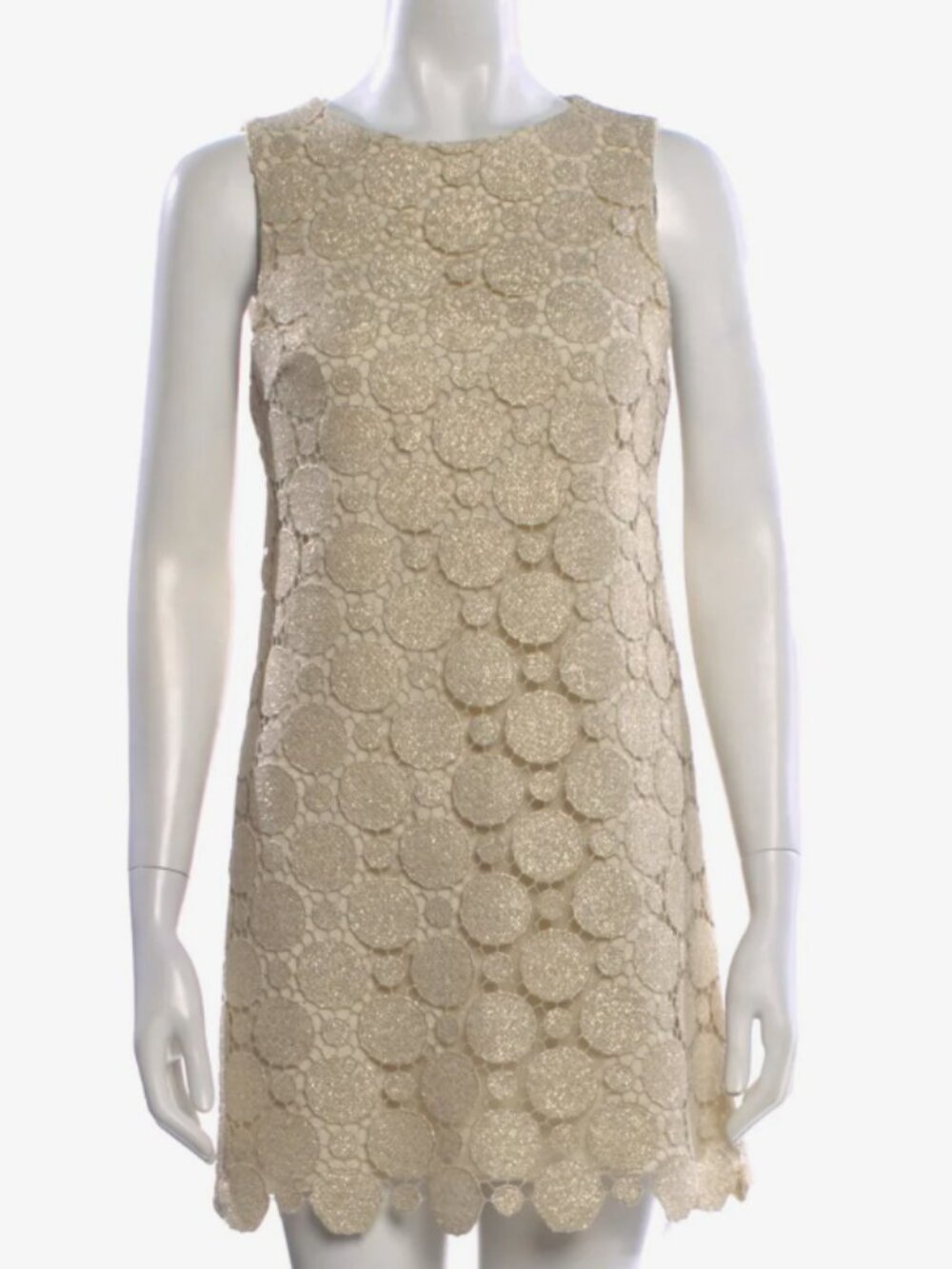 Alice + Olivia Gold Clyde Metallic Dress